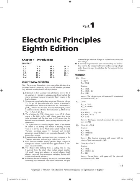 electronic principles 8th edition solutions